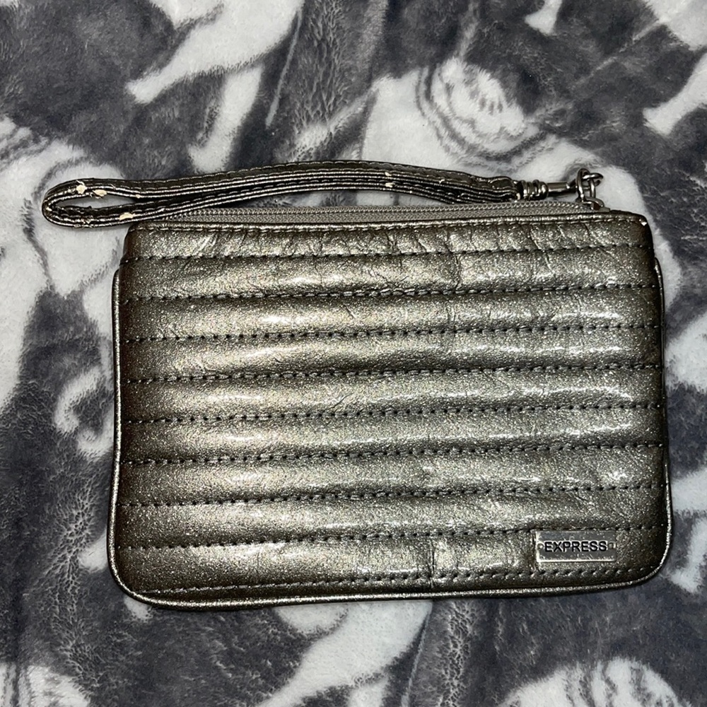 Silver Sparkly Express Wristlet